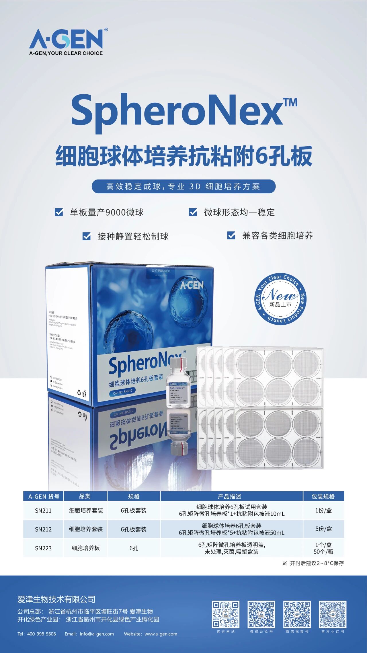 爱津生物SpheroNex™细胞球体培养6孔板套装图